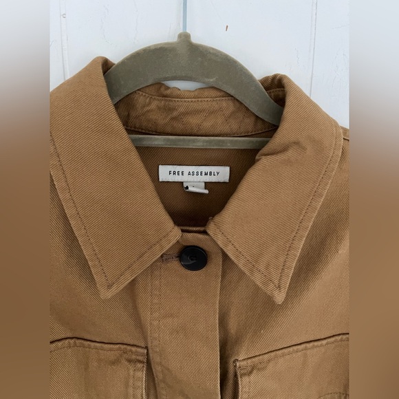 Free Assembly Womens Long Sleeve Belted Utility Mini Dress Tan Size Large - Picture 5 of 13